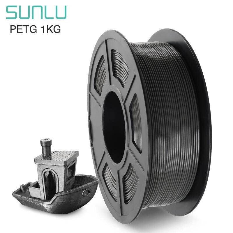 Пластик/філамент для 3D-друку SUNLU PETG  Grey (103010A), 1.75mm, 1kg, 230-260 / Сірий Код/Артикул 57 103010A-Grey від компанії greencard - фото 1