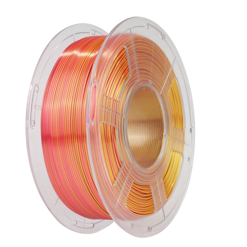 Пластик/філамент для 3D-друку SUNLU Silk PLA+ Dual Color  Red Gold (18139146A), CS, 1.75mm, 1kg, 205-230 / Червоний від компанії greencard - фото 1