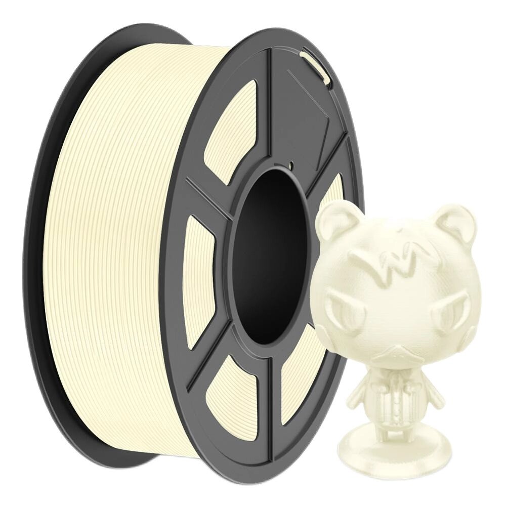 Пластик/філамент для 3D-друку SUNLU TPU-SILK  Cream White (135088A), Classic Spool, 1.75mm, 1kg, 210-240 / Кремовий від компанії greencard - фото 1