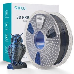 Пластик/філамент для 3D-принтера SUNLU Silk PLA+ Dual Color Black Blue (02740908Z), ReusableSpool, 1.75, 1kg, 205-230/