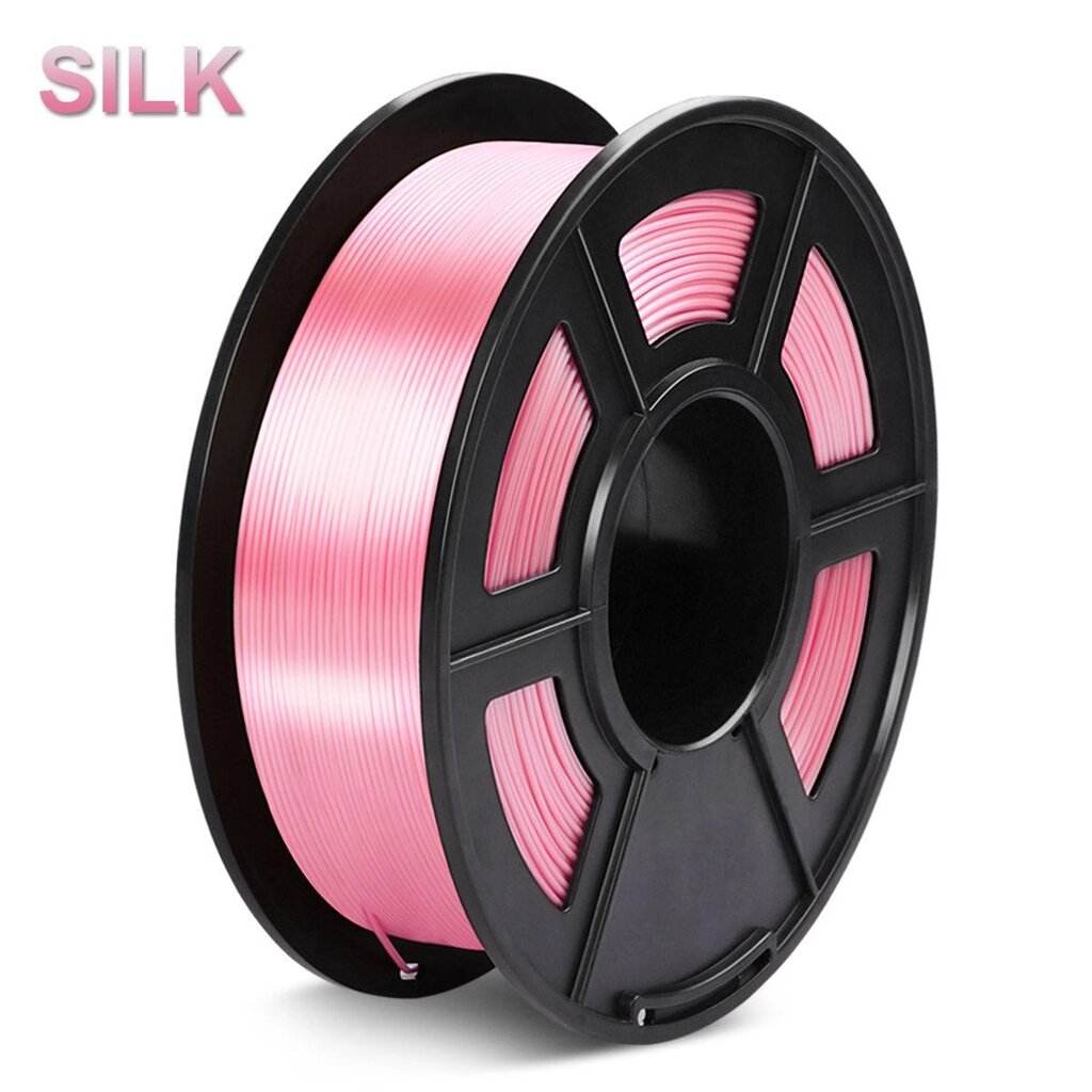 Пластик/филамент для 3D-печати SUNLU Silk PLA+  Pink (04740811Z), Reusable Spool, 1.75mm, 1kg, 205-235 / Рожевий від компанії greencard - фото 1