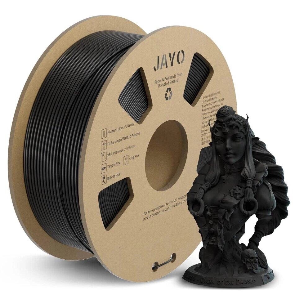 Пластик/філамент для 3D-принтера JAYO PETG Black (1.75 мм, 1 кг) Код/Артикул 57 UA3D227-Black від компанії greencard - фото 1