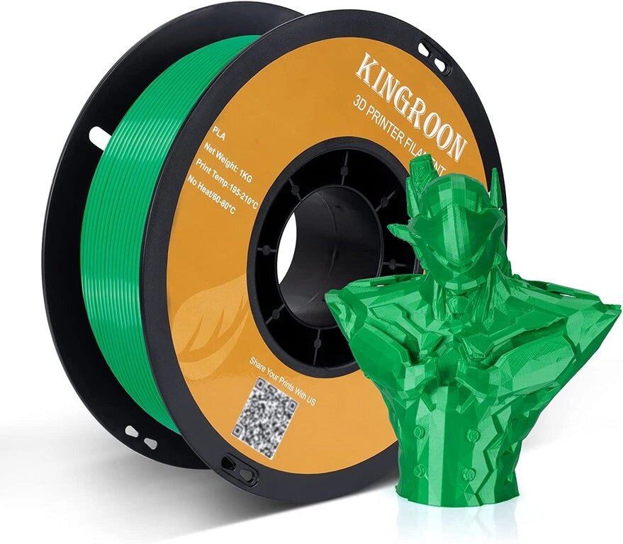 Пластик/філамент для 3D-принтера KINGROON PLA Green (1.75 мм, 1 кг) Код/Артикул 57 UA3D229-Green від компанії greencard - фото 1