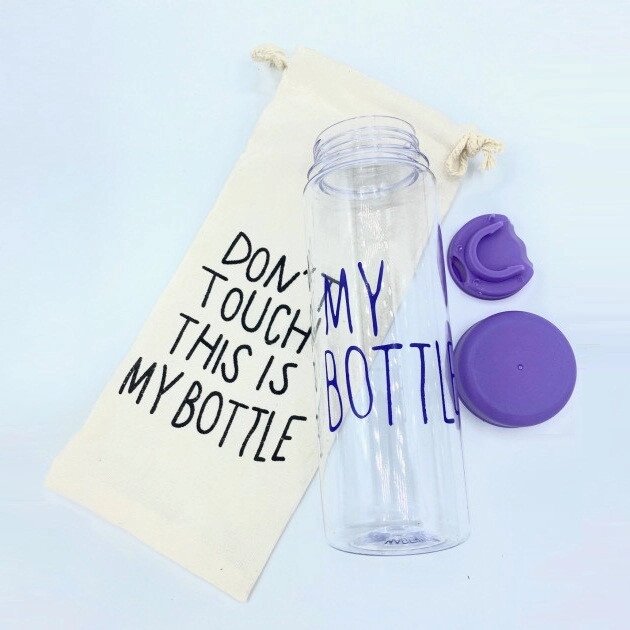 Пляшка "My Bottle" з чохлом фіолетового кольору Код/Артикул 84 MB-007 від компанії greencard - фото 1