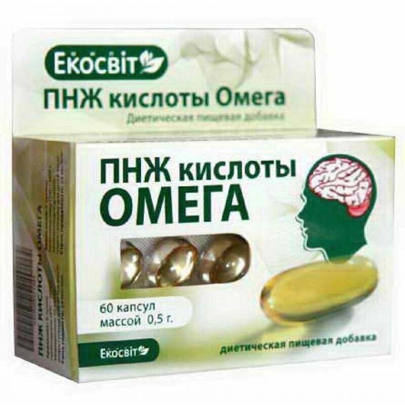 ПНЖ кислоті Омега 60 капсул Код/Артикул 194 3-057 від компанії greencard - фото 1