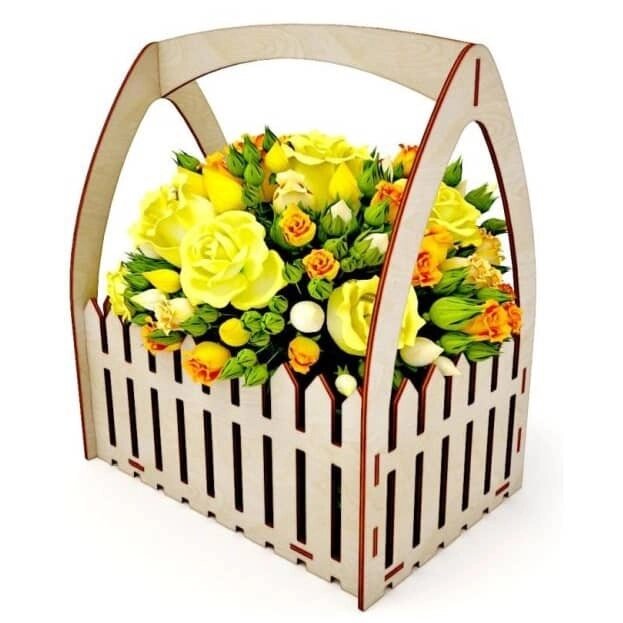 Подарункова кошик для квітів Код/Артикул 29 а187 від компанії greencard - фото 1