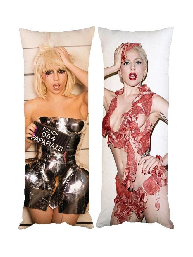 Подушка дакімакура Леді Гага Lady Gaga декоративна ростова подушка для обіймання двостороння Код/Артикул 65 від компанії greencard - фото 1