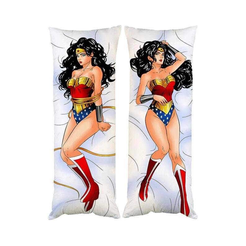 Подушка дакімакура Wonder Woman Чудо Жінка DC декоративна ростова подушка для обіймання двостороння Код/Артикул 65 від компанії greencard - фото 1
