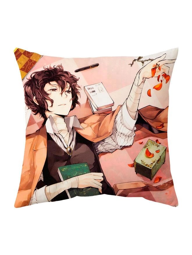 Подушка Дазай Осаму аніме Великий з бродячих псів / Bungou Stray Dogs 40*40см Код/Артикул 65 podushka0004 від компанії greencard - фото 1