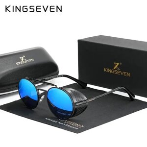 Поляризаційні сонцезахисні окуляри для чоловіків і жінок KINGSEVEN N7550 Black Blue Код/Артикул 184
