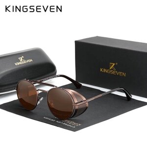 Поляризаційні сонцезахисні окуляри для чоловіків і жінок KINGSEVEN N7550 Brown Код/Артикул 184