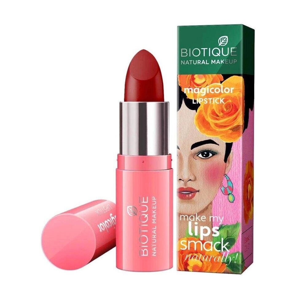 Помада для губ Червоний вельвет (4,2 г), Magicolor Lipstick Red Velvet,  Biotique Під замовлення з Індії 45 днів. від компанії greencard - фото 1