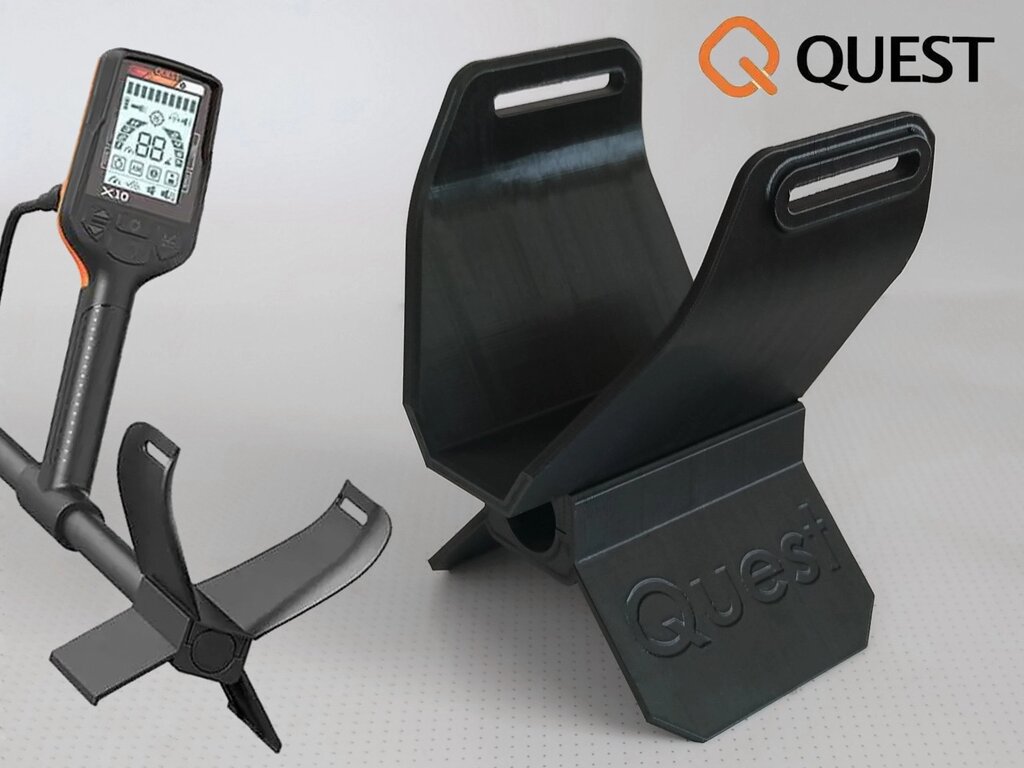 Посилений підлокітник металошукача Quest X10 під штангу 20 мм (чорний) Код/Артикул 184 від компанії greencard - фото 1