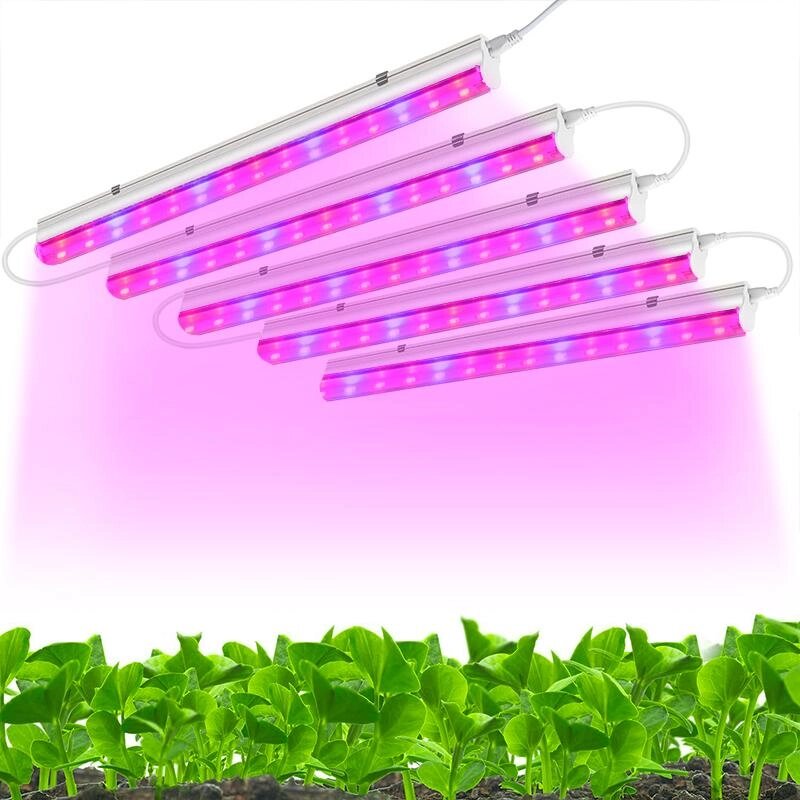 Повний набір 1–5 шт. 220 У T5 Трубчастий світильник Світлодіодні фітолампи Повний спектр Світлодіодний світильник Під від компанії greencard - фото 1