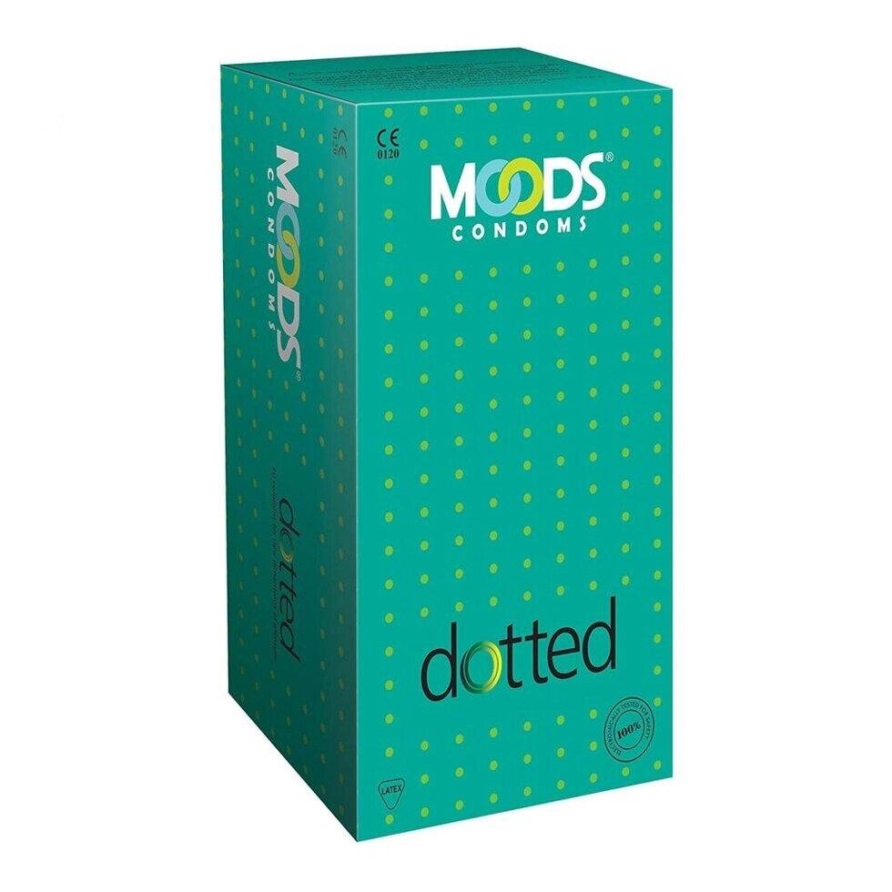 Презервативи точкові (12 шт.), Dotted Condoms,  Moods Під замовлення з Індії 45 днів. Безкоштовна доставка. від компанії greencard - фото 1