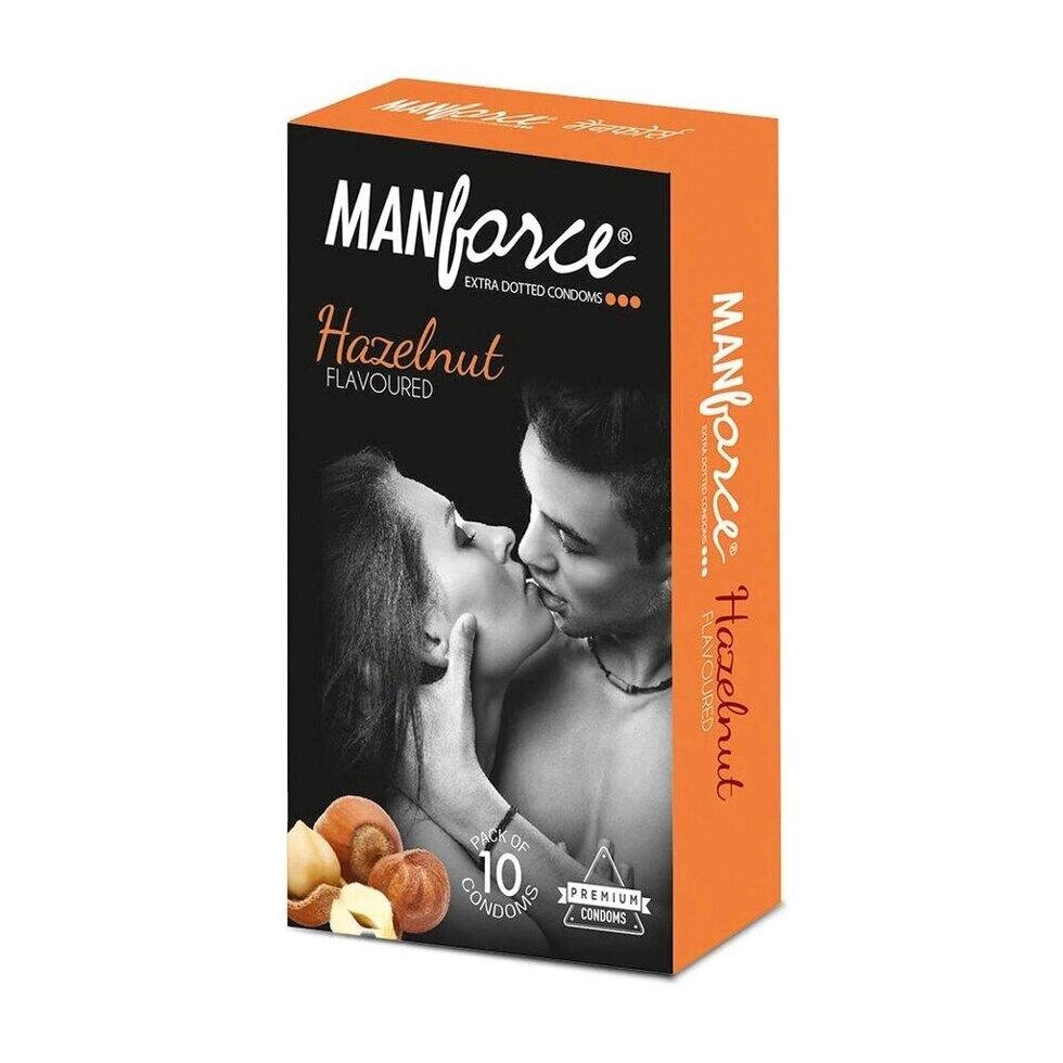 Презервативи точкові із ароматом Лісового горіха (10 шт), Hazelnut Flavoured Condoms,  Manforce Під замовлення з Індії від компанії greencard - фото 1