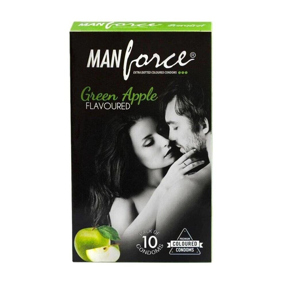 Презервативи точкові із ароматом Зеленого Яблука (10 шт), Green Apple Flavoured Condoms,  Manforce Під замовлення з від компанії greencard - фото 1