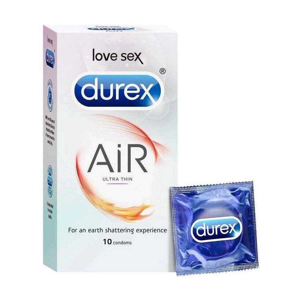 Презервативи ультратонкі (10 шт.), Air Ultra Thin Condoms,  Durex Під замовлення з Індії 45 днів. Безкоштовна доставка. від компанії greencard - фото 1