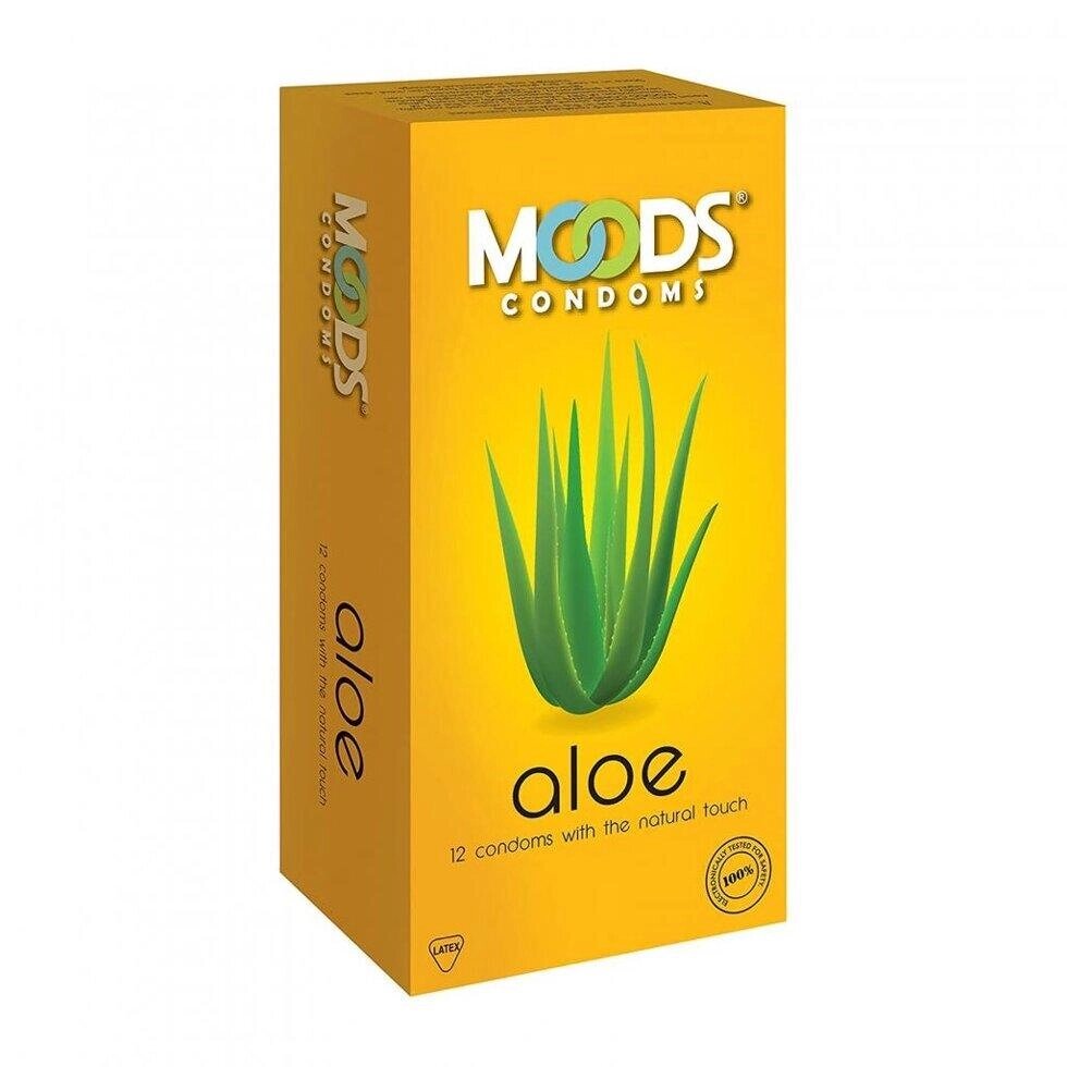 Презервативи з ароматом Алое віра (12 шт), Aloe Vera Condoms,  Moods Під замовлення з Індії 45 днів. Безкоштовна від компанії greencard - фото 1