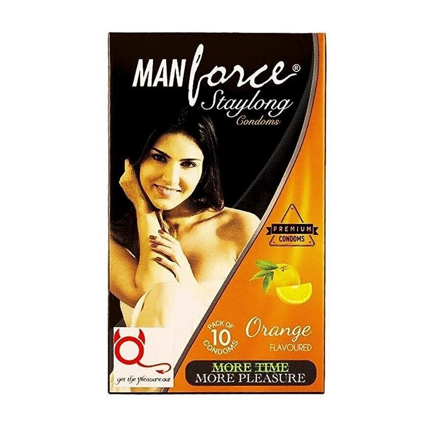 Презервативи з ароматом Апельсина (10 шт.), Orange Flavoured Condoms,  Manforce Під замовлення з Індії 45 днів. від компанії greencard - фото 1