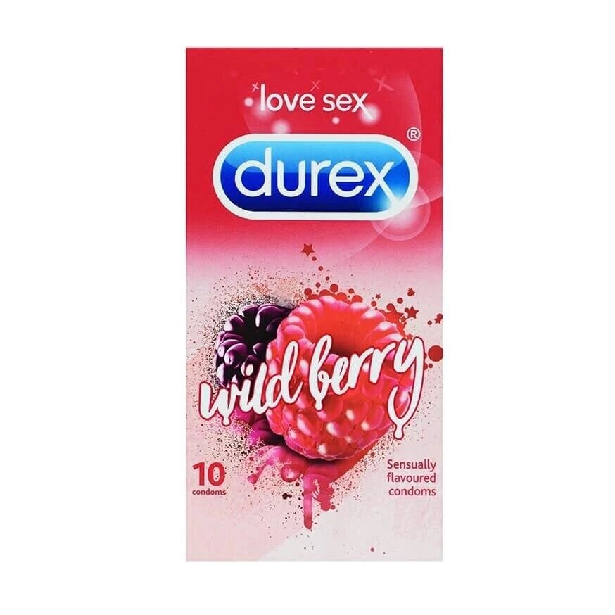 Презервативи з ароматом Диких ягід (10 шт.), Condoms Wild Berry,  Durex Під замовлення з Індії 45 днів. Безкоштовна від компанії greencard - фото 1