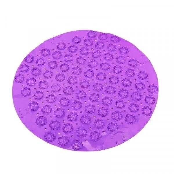 Протиковзкий килимок для душу фіолетовий непрозорий Код/Артикул 5 0364-9 від компанії greencard - фото 1