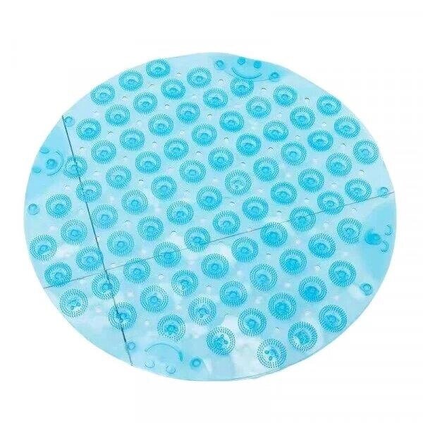 Протиковзкий килимок для душу синій прозорий Код/Артикул 5 0364-8 від компанії greencard - фото 1