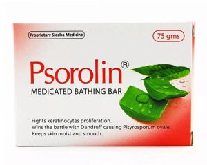 Псоролін (75 г), Psorolin Medicated Bar, Dr. JRK's Research Pharmaceuticals під замовлення з Індії за 45 днів
