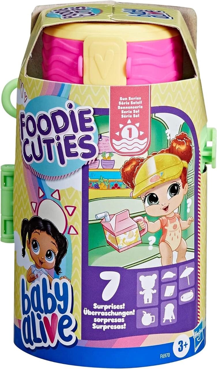 Пупс сюрприз Baby Alive Foodie Cuties, Bottle, Sun Series 1 Код/Артикул 75 314 від компанії greencard - фото 1