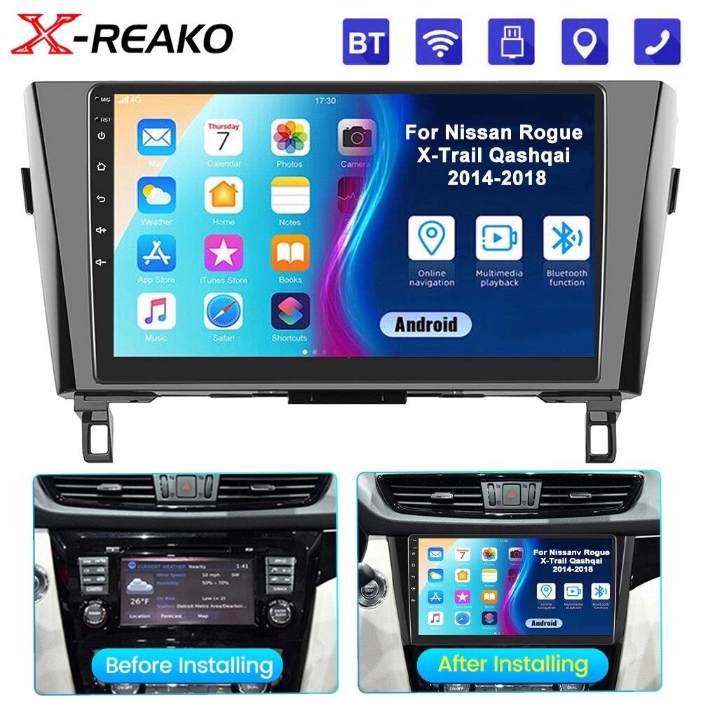 REAKOSOUND 2din Android автомобільний стерео радіо мультимедійний відеоплеєр для Nissan Qashqai J11 X-Trail 3 T32 Під від компанії greencard - фото 1