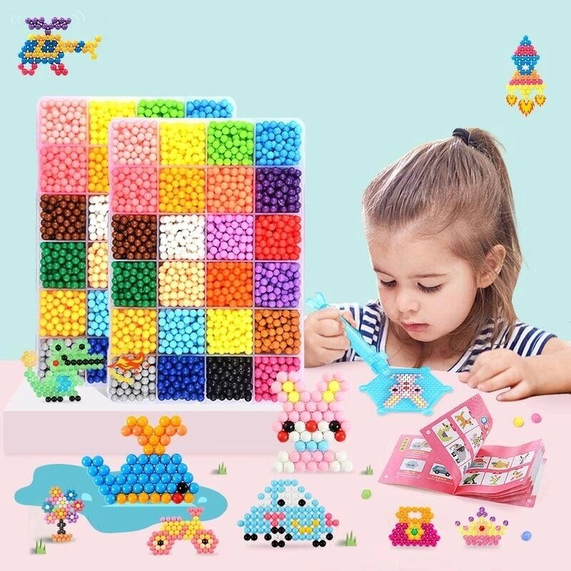 Refill Hama Beads Puzzle 3D Magic Aqua намистини ручної роботи DIY Набір намистин для розпилення води Ігри з м'ячем від компанії greencard - фото 1