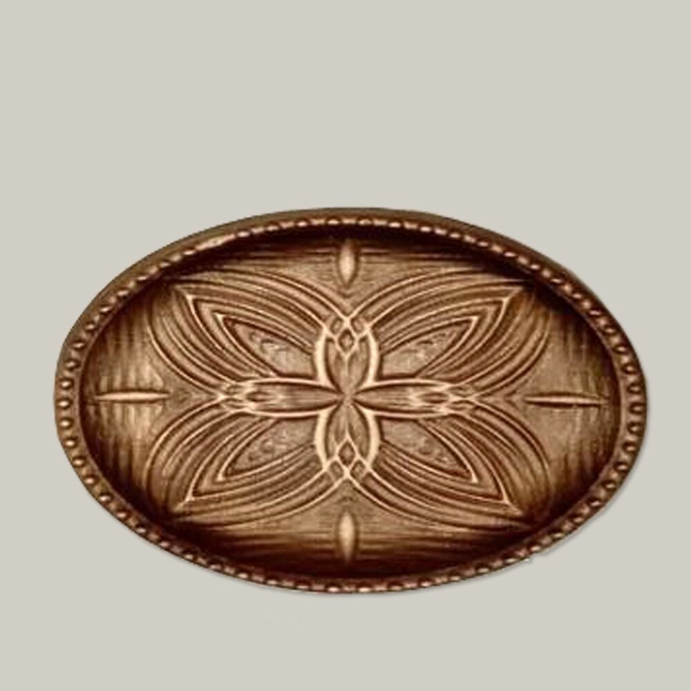 Різьблена дерев'яна тарілка овальна маленька Розмір 17 х 27 см. Код/Артикул 142 301 від компанії greencard - фото 1