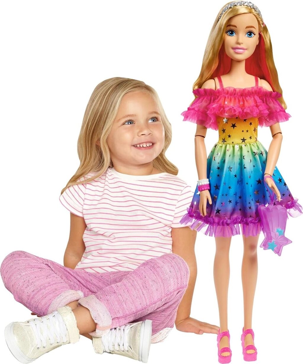 Ростова Barbie Rainbow Dress в веселковій сукні, блондинка 71 см Blond Hair Код/Артикул 75 953 від компанії greencard - фото 1