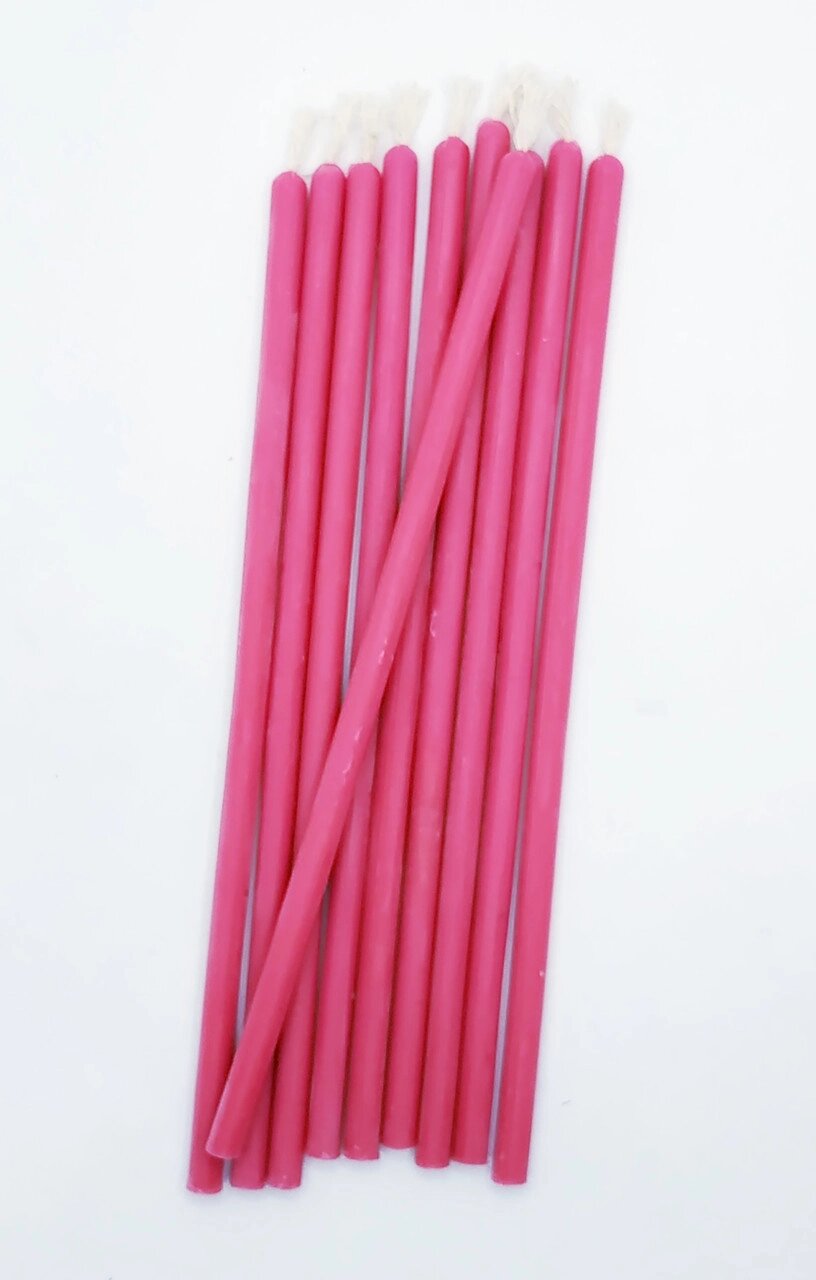 Рожеві воскові свічки 30 хвилин набір10 штук Код/Артикул 144 від компанії greencard - фото 1