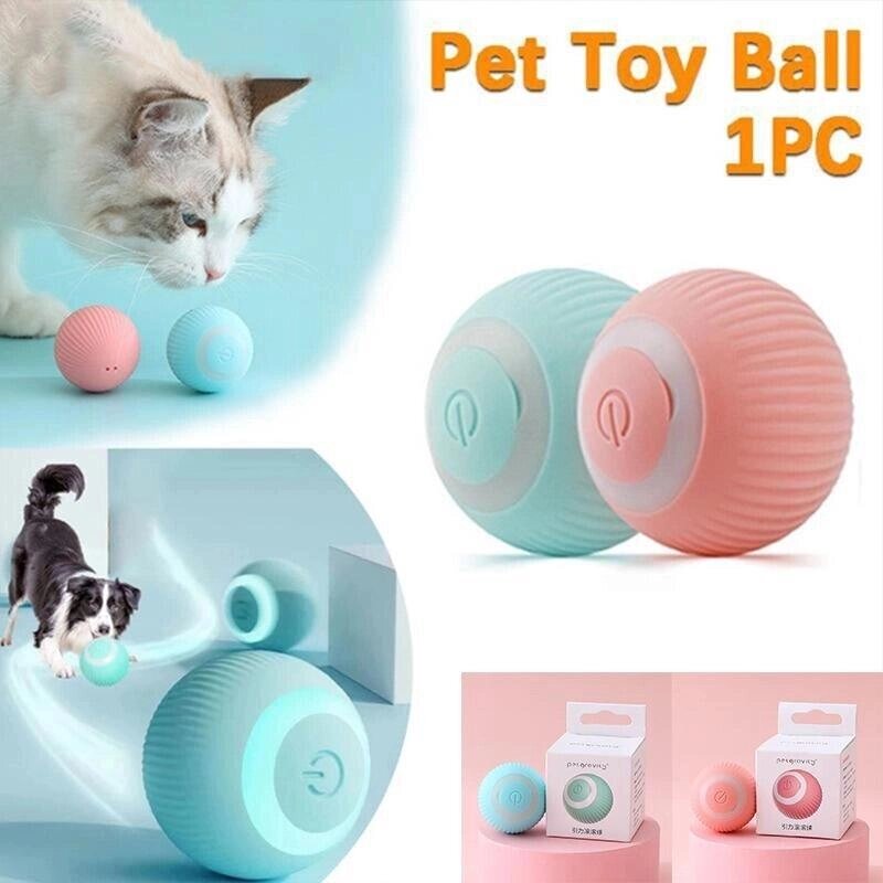 Розумні іграшки для кішок, кульки, що котяться, перезаряджаються електричні інтерактивні іграшки для дресирування кішок, від компанії greencard - фото 1