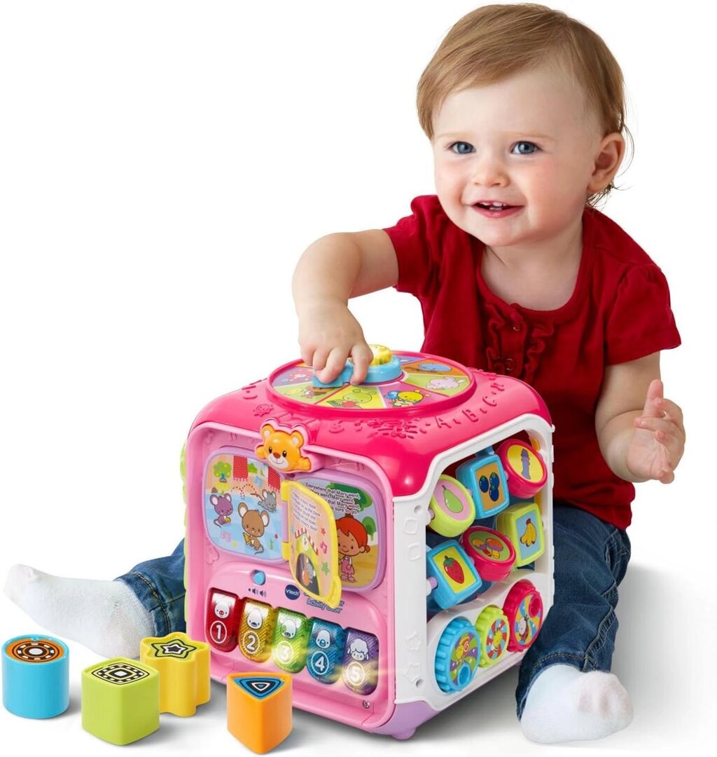 Розвивючий рожевий бізікубик. VTech Sort and Discovery Activity Cube Pink Код/Артикул 75 367 Код/Артикул 75 367 від компанії greencard - фото 1