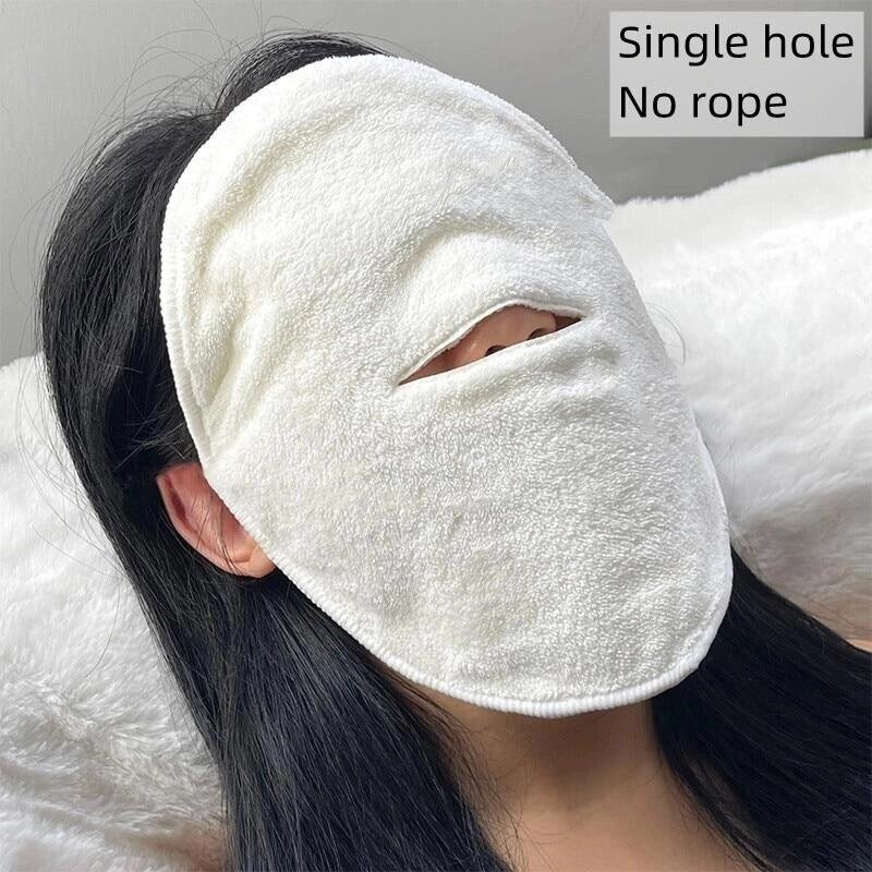 Рушник для обличчя, білий зволожуючий та зволожуючий салон краси та холодна та гаряча компресна маска, потовщене від компанії greencard - фото 1