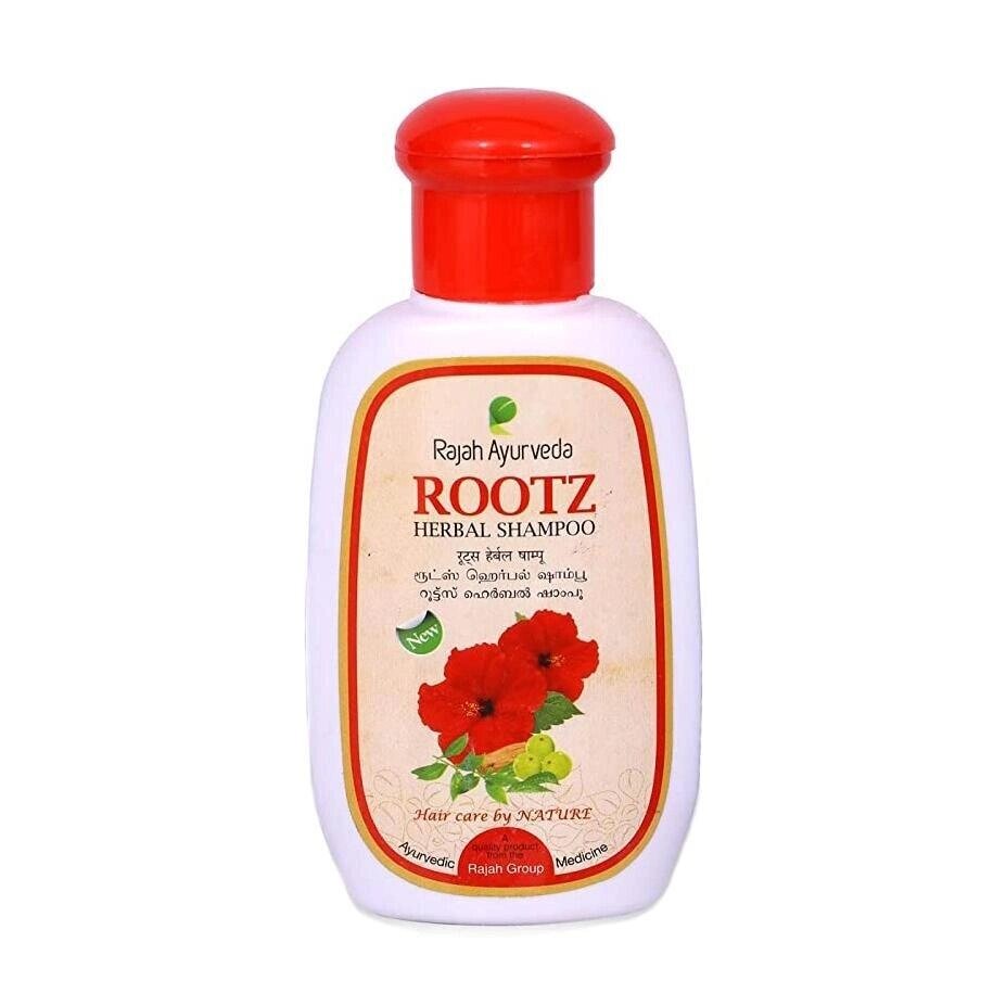 Рутз: натуральний шампунь для волосся (100мл), Rootz Herbal Shampoo,  Rajah Ayurveda 1шт з Індії від компанії greencard - фото 1