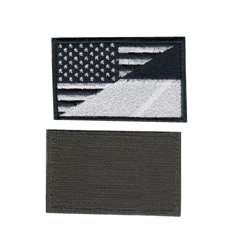 Шеврон ЗСУ, військовий / армійський, американсько український прапор, на липучці, 5  см * 8 см Код/Артикул 81 102410 від компанії greencard - фото 1