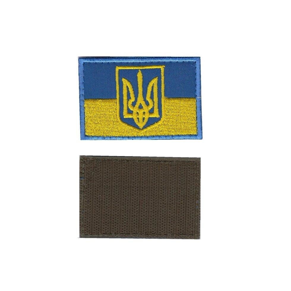 Шеврон ЗСУ, військовий / армійський, український прапор, на липучці,  5  см * 3 см Код/Артикул 81 102636 від компанії greencard - фото 1