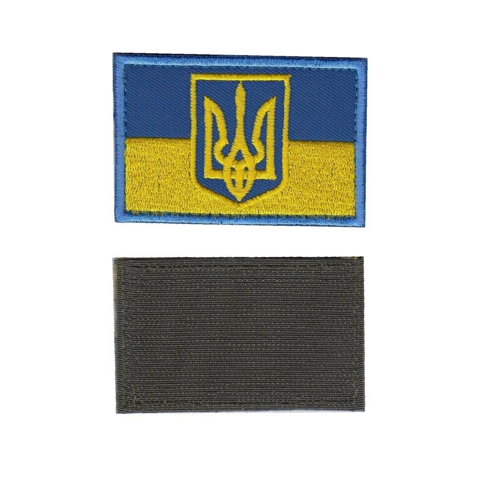 Шеврон ЗСУ, військовий / армійський, український прапор, на липучці,  5  см * 8 см Код/Артикул 81 102640 від компанії greencard - фото 1