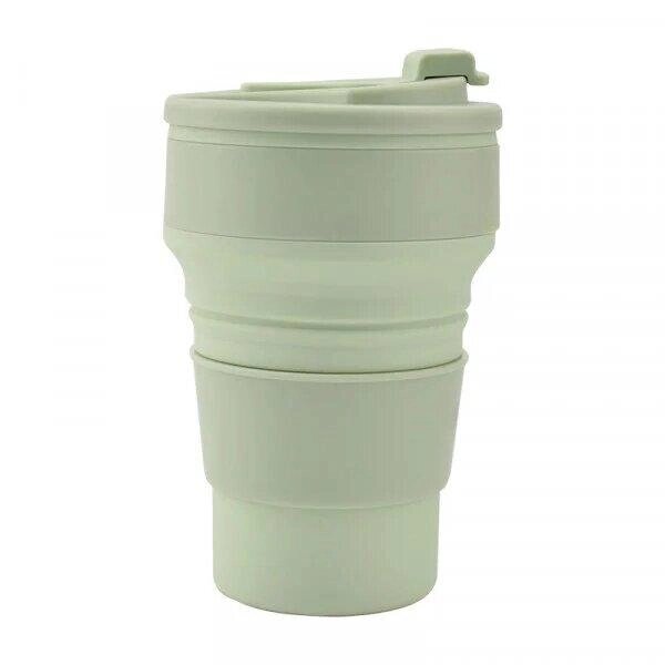 Складна еко чашка на 350 мл зелена Код/Артикул 5 0536-7 від компанії greencard - фото 1