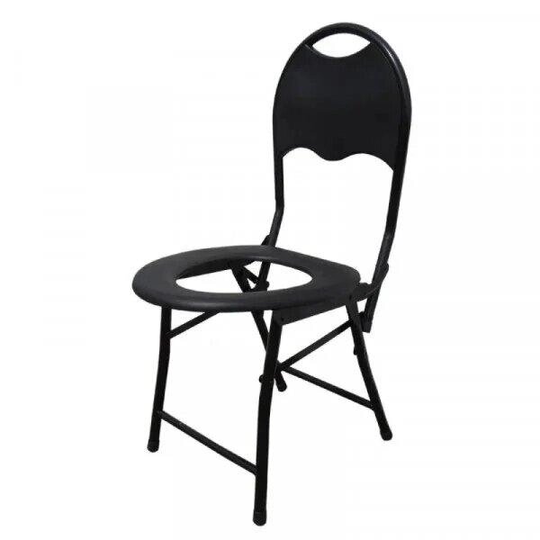 Складний стілець для туалету зі спинкою до 100 кг 35х35х70 см Код/Артикул 5 693 від компанії greencard - фото 1