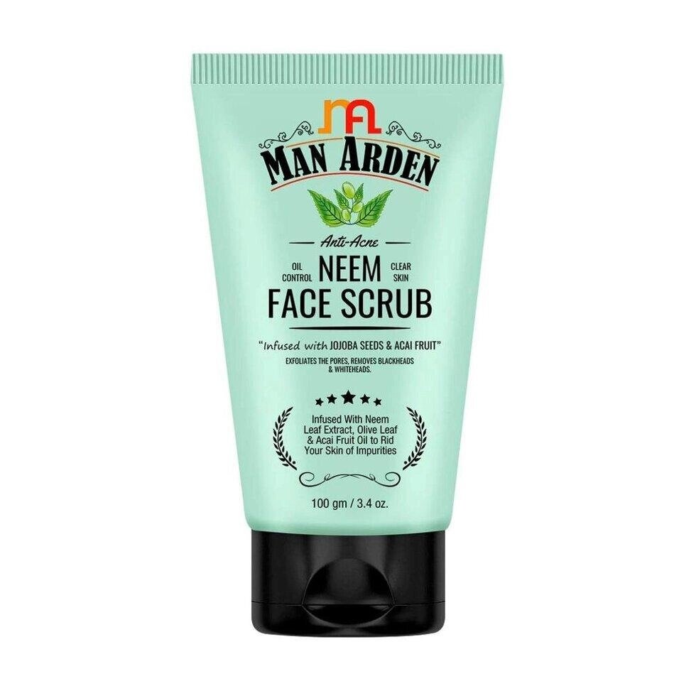 Скраб для обличчя з Німом проти акне (100 г), Anti-Acne Neem Face Scrub,  Man Arden Під замовлення з Індії 45 днів. від компанії greencard - фото 1