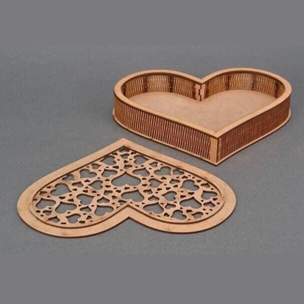 Скринька у формі серця із дерева/Подарункова коробка Код/Артикул 29 а99 від компанії greencard - фото 1