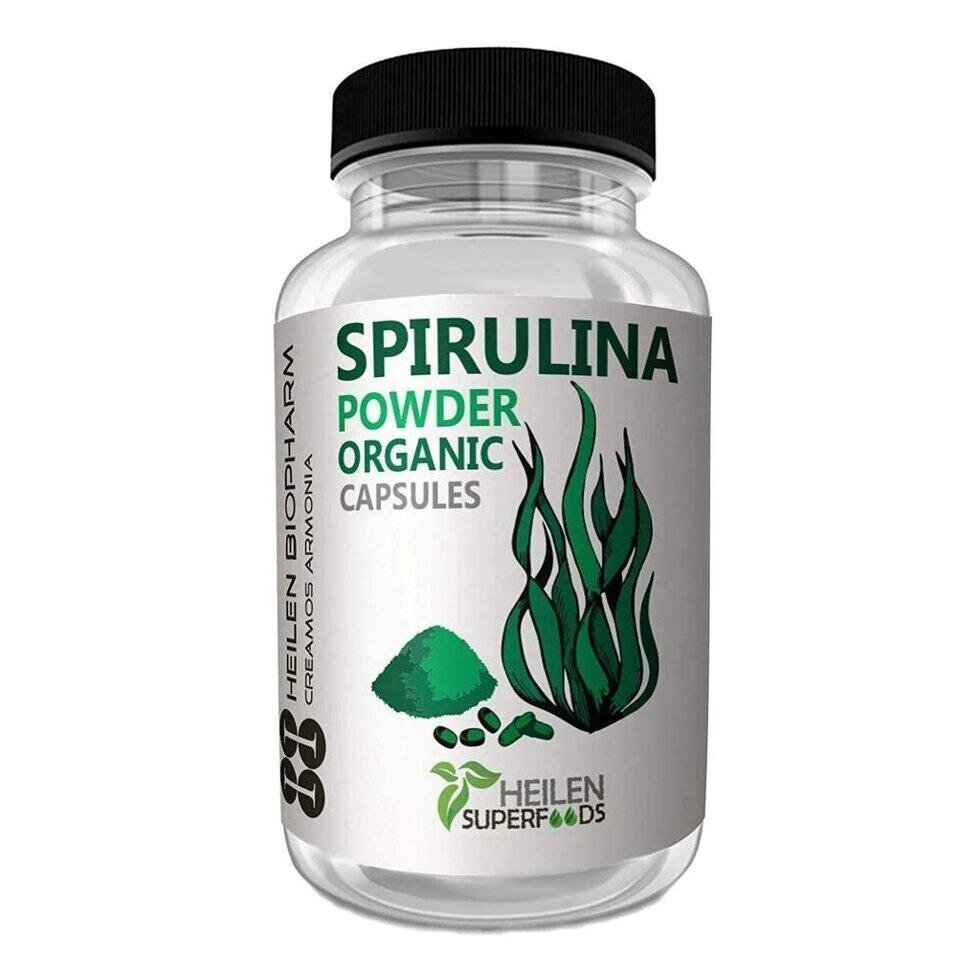 Спіруліна (180 кап, 500 мг), Spirulina,  Heilen Biopharm Під замовлення з Індії 45 днів. Безкоштовна доставка. від компанії greencard - фото 1