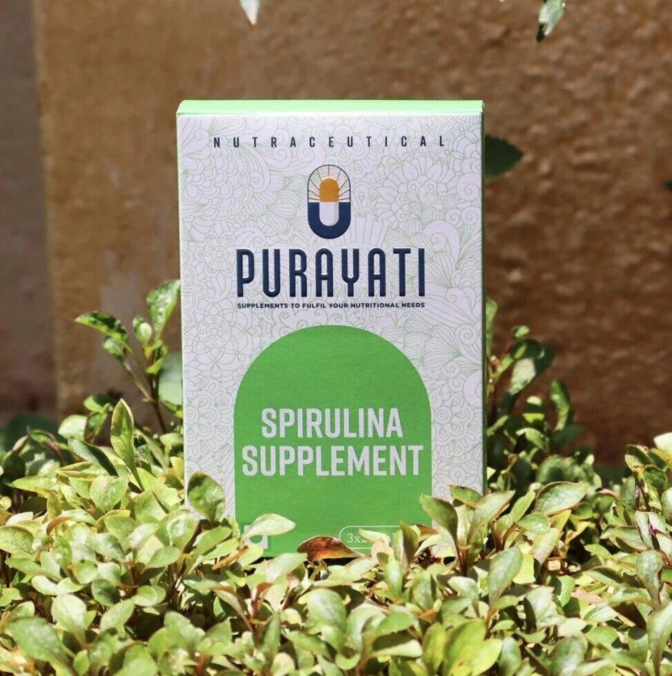 Спіруліна (60 кап, 2000 мг), Spirulina,  Purayati Під замовлення з Індії 45 днів. Безкоштовна доставка. від компанії greencard - фото 1