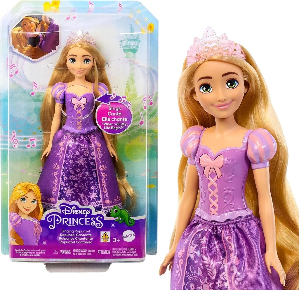 Співаюча лялька Mattel Disney Princess від Mattel Рапунцель Rapunzel Код/Артикул 75 917 від компанії greencard - фото 1