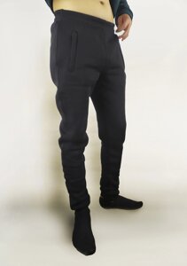 Спортивні чоловічі штани на флісі Джогери з манжетами S,M,L, XL, XXL Код/Артикул 64 11074