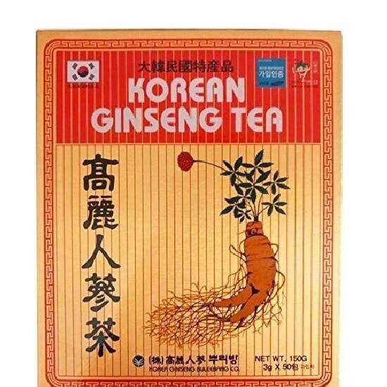 Справжній корейський розчинний чай з женьшеню (50 окремих пакетів) під замовлення з кореї 30 днів доставка безкоштовна від компанії greencard - фото 1